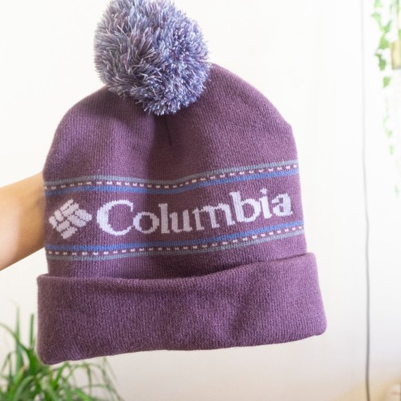 Columbia Purple Pom Pom Beanie - Picture 2 of 2
